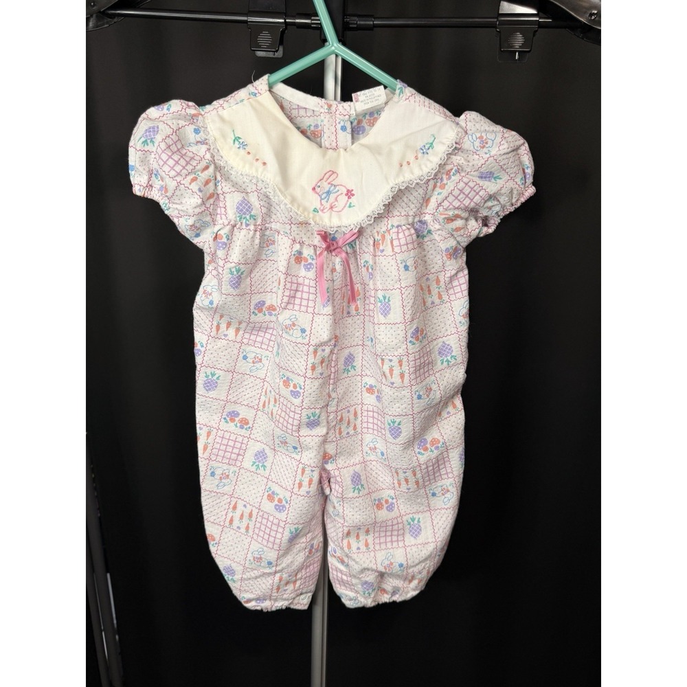Vintage Emerson Floral Easter Bubble Outfit